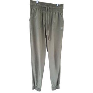 Albion Fit Jetsetter Joggers Medium Tall Olive Green Nylon Spandex Stretch Pants